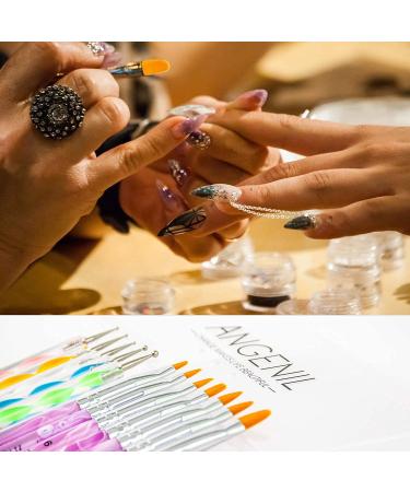 ANGENIL 15PCS Acrylic Nail Brush Set with UV Gel Brushes, Dotting Pen, and Toe Separators - Nail Art Tool Kit with Kabuki Brush for Dust Removal - Buy Online on GoSupps.com