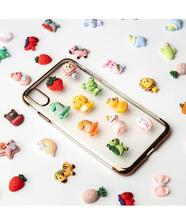 Slime Charms Cartoon Animal & Fruit Cute Set - 25pcs Resin Flatback DIY Crafts Decorations - Buy Online on GoSupps.com