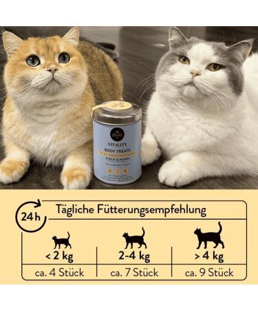 Puja Cat Snack - Grain Free Treats for Healthy Immune System | Fish & Chicken | 150g - Vitamins Zinc & Taurine Rich | Monthly Ration for Rewards & Games - Buy Online on GoSupps.com
