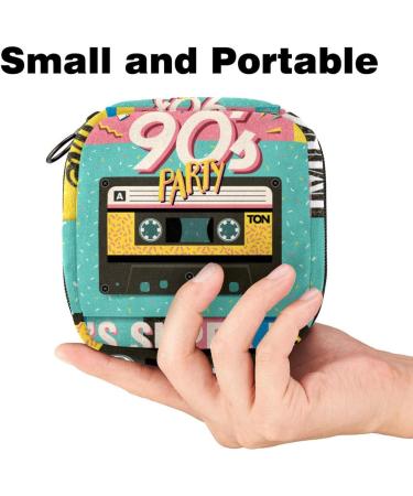 1990s Music Band Colorful Storage Bag | Portable Menstrual Pad & Cup Bag for Teenagers & Women - Buy Online on GoSupps.com