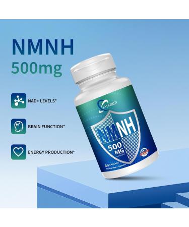 FYLFRKUY New NMNH 500mg Per Serving (Dihydronicotinamide Mononucleotide) NAD Pure Organic More Effective Than NMN for Anti-Aging Energy Immunity Focus - 60 Count - Buy Online on GoSupps.com