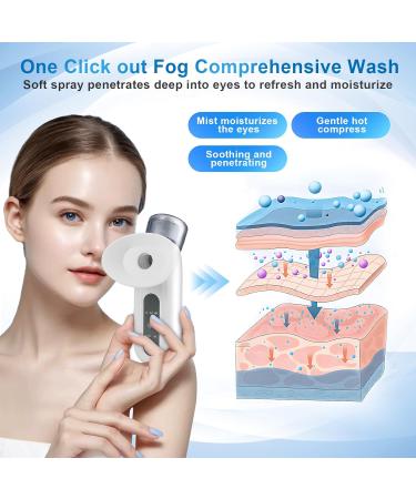 Eye Steam Sprayer - Hydrating Eye Treatment with Warm Mist for Dry Eye Relief Compact Soothing Steamer for Ultimate Eye Care - Buy Online on GoSupps.com