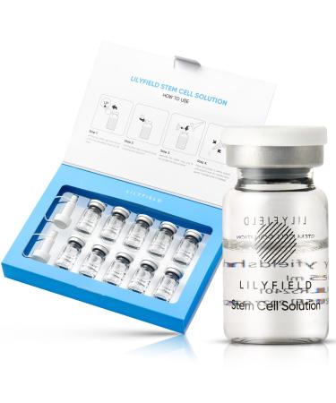 LILYFIELD Stem Cell Solution Advanced Anti-Aging Hyaluronic Acid Serum Ampoules Hydrating Skin Smoothen Fine Lines Reduce Wrinkles & Signs of Aging For All Skin Types. (5mlX10). Korean Skin care