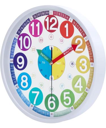 Lafocuse Colorful Silent Wall Clock for Kids - 3D Digit Learning Timepiece for Boys & Girls - Perfect for Children's Room & Kindergarten - 30cm - Buy Online on GoSupps.com