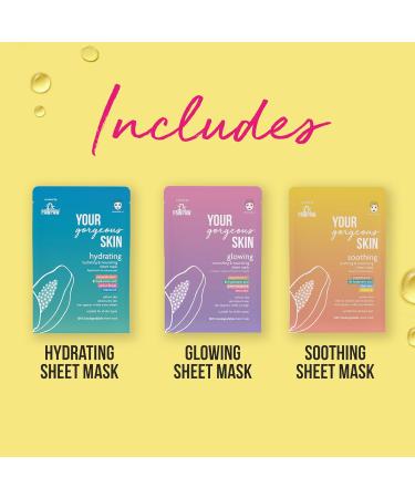 Dr. PAWPAW Glowing Beauty Sheet Mask Gift Set | Hydrating & Soothing Masks for All Skin Types with Papayaluronic  - Buy Online on GoSupps.com