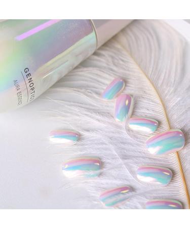 Nail Art Powder Holographic Pearl Nail Powder Art Pigment Powder with Sponge Stick Mirror Effect Pigment Manicure Glitter for DIY Nail Decoration - Buy Online on GoSupps.com