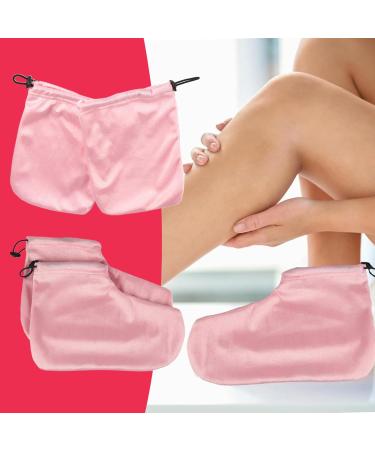 Gants en paraffine pour les mains | Bottines de cire pour les pieds avec ouverture lastique moufles isolantes douces et respirantes pour peaux craquel es p dicure manucure pieds spa gel cr me - Buy Online on GoSupps.com
