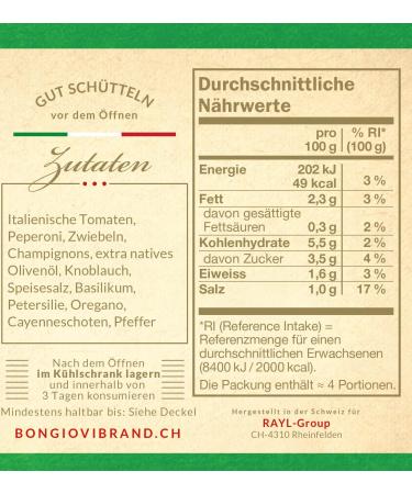 Bongiovi Pasta Sauce Dad's Original 400g - Authentic Italian Flavor for International Shipping - Buy Online on GoSupps.com