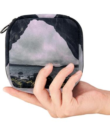 Menstruation Bag with Zipper | Women's Napkin & Tampon Tote - Icelandic Cave Design - Buy Online on GoSupps.com