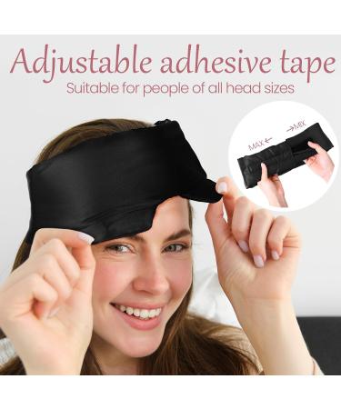 JaGely Faux Silk Sleep Mask - Adjustable Blackout Eye Cover for Travel & Comfort | 2 Pack for Men & Women - Buy Online on GoSupps.com