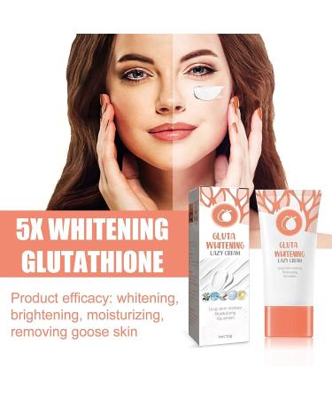 Kwiphiny Gluta Whitening Lazy Cream Orange Exfoliating Whitening Gel Gluta Whitening Facial Cream Whitening Facial Cream Lotion Moisturizing Lazy Cream 2pcs - Buy Online on GoSupps.com