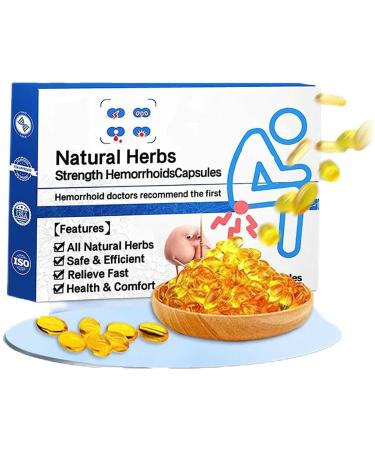 USLEAN Heca Natural Herbal Strength Hemorrhoid Capsules Natural Hemorrhoid Relief Capsules Rapid Hemorrhoid Treatment (1box)