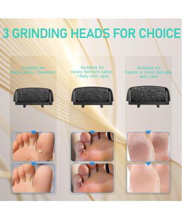 Electric Callus Remover for Feet - Waterproof Rechargeable Portable Pedicure Kit with LCD Display & 3 Grinding Heads - Best Foot Care Solution - Buy Online on GoSupps.com