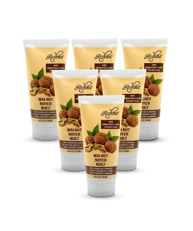 Reshma Beauty Walnut Scrub | Dual Action Cleanser Face & Body Scrub | Gentle for All Skin Types and Dull Skin| Deep Cleansing and Moisturizing| Enhances Natural Glow| Cruelty Free (Pack of 6) Walnut 30.42 Fl Oz (Pack of 1)