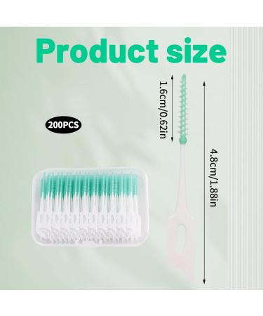 200 Soft Silicone Interdental Brushes - Portable Dental Cleaning Tools for Tight Spaces - Buy Online on GoSupps.com