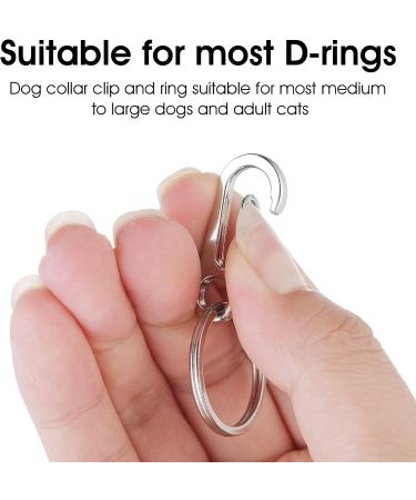 6-Piece Tiesome Dog Stark Clips & 18 Rings - Stainless Steel Pet Brand Holders with Quick Lock for Collars & Dishes - Buy Online on GoSupps.com