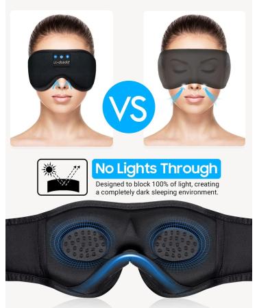 Sleep Headphones Bluetooth 5.4 Sleep Mask Bluetooth 3D Eye Cover for Sleeping Travel Hi-Fi Wireless Headphones Built-in Mic & Ultra Soft Sleeping Mask Cool Tech Personalised Gift Mother's Day Gift Sleep Mask - Black - Buy Online on GoSupps.com