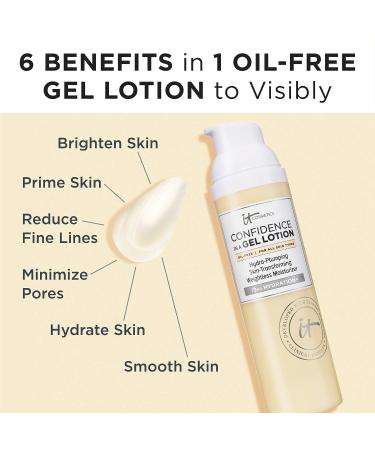IT Cosmetics Confidence in a Gel Lotion - Oil-Free Face Moisturizer - Lightweight, Hydrating with Ceramides - 2.5 Fl Oz - Buy Online on GoSupps.com