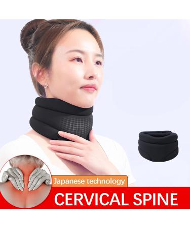 Soft Foam Neck Brace for Sleeping | Pressure Relief & Support | Generically Correct Neck Support - Black - Buy Online on GoSupps.com