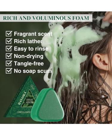  HASAIKA Triangle Shampoo Bar Solid Vegetable Shampoo gently cleanses and softens hair lathers lightly gives off a pleasant scent - Buy Online on GoSupps.com