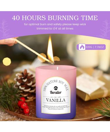 Scented Candles Gifts for Women - 5.3OZ Pear Violet & Vanilla | International Shipping Available - Buy Online on GoSupps.com