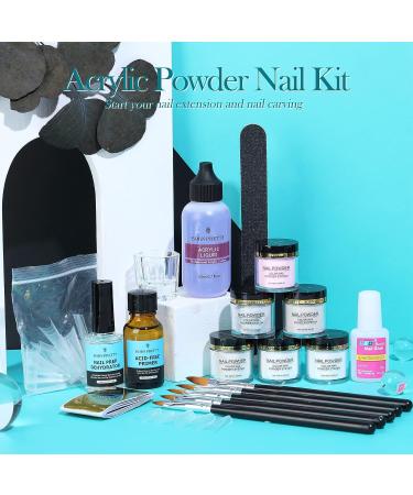 BORN PRETTY Acrylic Nail Kit 85Pcs Full Set - Pink White Clear Powder & Liquid for Quick Nail Extensions - Ideal for Beginners - Buy Online on GoSupps.com