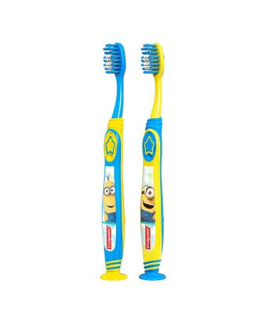 Colgate Kids Minions Toothbrush 4 Pack - Extra Soft Bristles, Suction Cup Holder - Buy Online on GoSupps.com