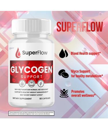 (2 Pack) Super Flow Glycogen Support Official SuperFlow Advanced Formula Glyco Optimizer Capsules All Natural Super Flow Pills Daily Wellness Supplement to Support Healthy Balance (120 Capsules) - Buy Online on GoSupps.com