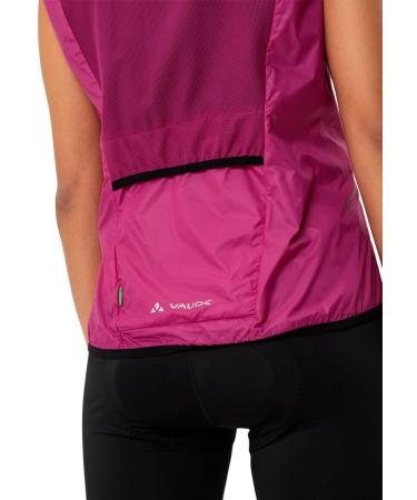 Vaude Matera Air Vest for Women - Ultra-Light Windproof & Water-Repellent Cycling Vest in Rich Pink | Perfect for Racing & Sports - Buy Online on GoSupps.com
