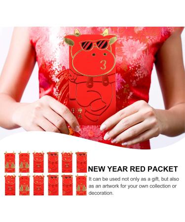 NOLITOY 24 Pcs 2021 2021 Year of The Ox Red Packet New Year Red Envelopes Cartoon Ox Year Red Envelopes Decorative Envelopes Wedding Purse Wedding Money Envelope New Year Red Packet Lucky Redx2pcs 17X9CMx2pcs - Buy Online on GoSupps.com