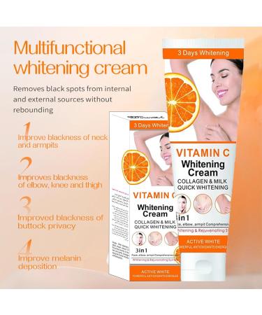 Vitamin C Armpit Whitening Cream Underarm Whitening Products For Body Whitening Skin Whitening Cream Skin Lightening Cream Melanin Removal For Underarms Armpit Knees Legs And Inner Thigh - Buy Online on GoSupps.com
