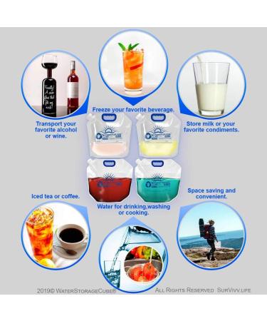 WaterStorageCube Premium Collapsible Water Container Bundle - BPA-Free Camping Drink Storage Jug for Outdoors & Survival - 3pc/5pc Set - Buy Online on GoSupps.com