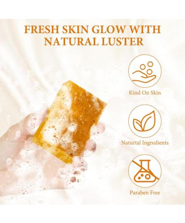 Turmeric Soap Handmade Turmeric Granular Soap Bar for Acne and Dark Spots Turmeric Soap for Face Natural Organic Turmeric Soap for Face & Body Deep Cleaning Moisturizing Erase Fine Lines Firm Pore - Buy Online on GoSupps.com