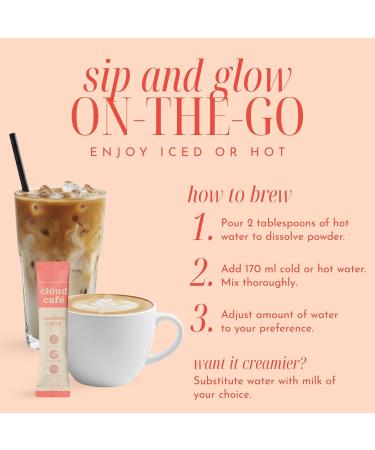 Cl ud Caf Collagen Infused Churro Latte Instant Coffee Packets - Promotes Skin Firmness Hydration & Elasticity Cognitive Function and Immune Support - Single Serve Instant Coffee (10 Sachets) - Buy Online on GoSupps.com