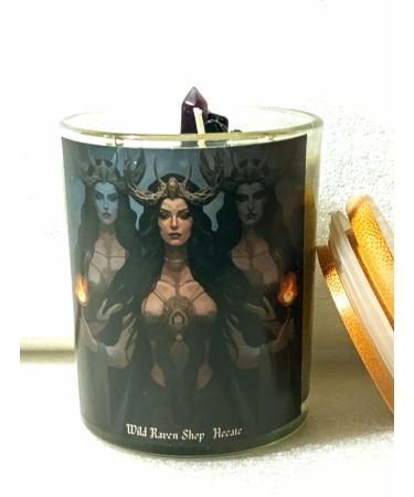 Hecate Devotional Candle. Intention Candle. Ritual. Metaphysical. Black 0000000002