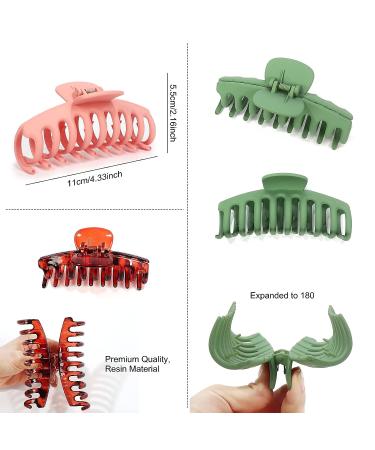 12 PCS Large Non-Slip Matte Hair Claw Clips for Women - Strong Hold Hair Accessories in Trendy Colors by Eathtek - Buy Online on GoSupps.com