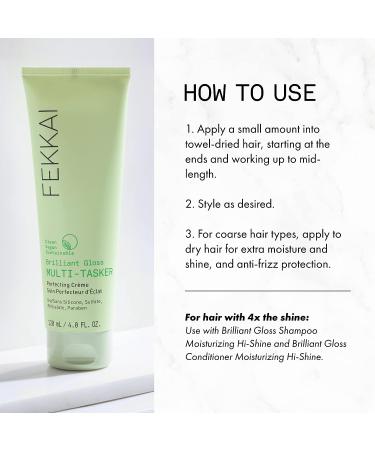 Fekkai Brilliant Gloss Multi-Tasker - 2 oz | Hydrating Dry, Frizz-Prone Hair | Salon Grade, EWG Compliant, Vegan & Cruelty Free - 2 Fl Oz - Buy Online on GoSupps.com