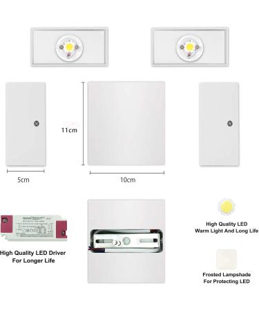 Buy TVFly 7W LED Wall Lights - Modern Up & Down Aluminum Light Fixtures (2 Pack) - 3000K Warm White for Living Room Bedroom Bathroom & Stairs - Buy Online on GoSupps.com
