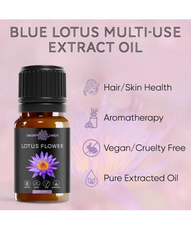 Smoky Haven Blue Lotus Essential Oil - Premium Organic Extract (1 oz) for Aromatherapy Cosmetics & Hair - Vegan & Ethically Sourced - Buy Online on GoSupps.com