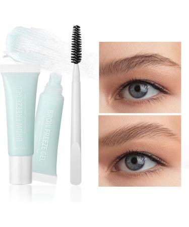 Makeup Eyebrow Gel Natural Eyebrow Gel 12Ml Long Lasting Waterproof Quick Dry Gel with Brush for Travel Women Daily Use Party Wedding - Buy Online on GoSupps.com