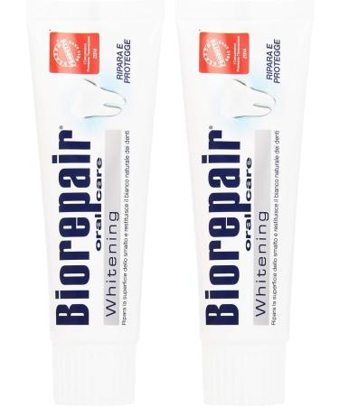 Biorepair Whitening Toothpaste with microRepair 2.5oz Tubes (Pack of 2) - Italian Import - Buy Online on GoSupps.com