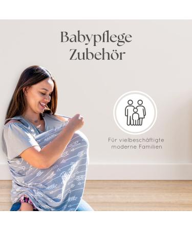 Buy Dodo Babies Silent Scarf for Breastfeeding Multi-Purpose Car Seat Cover Ultra-Soft & Breathable Design with Pacifier Clamps Gray - Buy Online on GoSupps.com