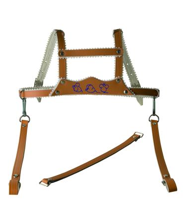 Sunnybaby 10381 - Child safety belt made of leather with embossed motif leather natural