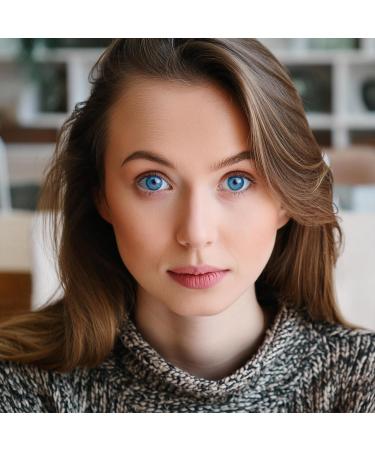 Glamlens Canaria Blue Colored Contact Lenses - Monthly Soft Hydrogel 2 Pack with Lens Case | Natural Colors - Buy Online on GoSupps.com
