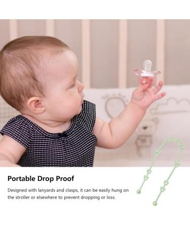 Buy Silicone Baby Toy Belts & Stretchy Pacifier Chains | Tasting Straps for Toys & Bottles | Secure Shopping Cart & Stroller Solutions in Anxick Mung Bean Color - Buy Online on GoSupps.com