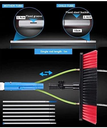 Window Cleaning Brush Equipment Window Cleaner Kit Water/Hose Fed Pole Long Handle Cleaning Brush Extendable Cleaner Conservatory Roof 10m Rod 30cm Brush Head Remarkable88 10m Rod 30cm Brush Head - Buy Online on GoSupps.com