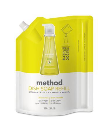 Method 01341 Dish Soap Refill Lemon Mint 36 oz Pouch 6/Carton
