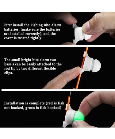 Buy Sankesong 2-Piece LED Bite Indicator - Electronic Fishing Alarm with Motion Sensor - Night Fishing Light Clips - Buy Online on GoSupps.com