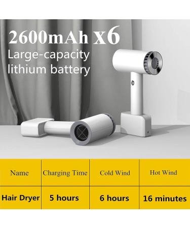 Rechargeable Cordless Hair Dryer Professional Wireless Hairdryer with 15600mAh Lithium Battery Fast Drying Intelligent Battery Hair Dryer Blower for Art Painting - Buy Online on GoSupps.com