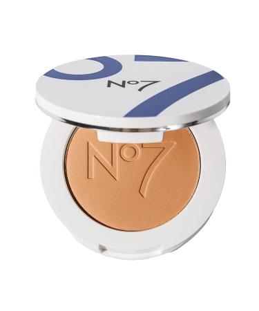 No7 Lift & Luminate Triple Action Powder - Deep - Pressed Makeup Setting Powder for Face - Compact Setting Powder Reduces the Appearance of Fine Lines & Enhances Glow (10g)